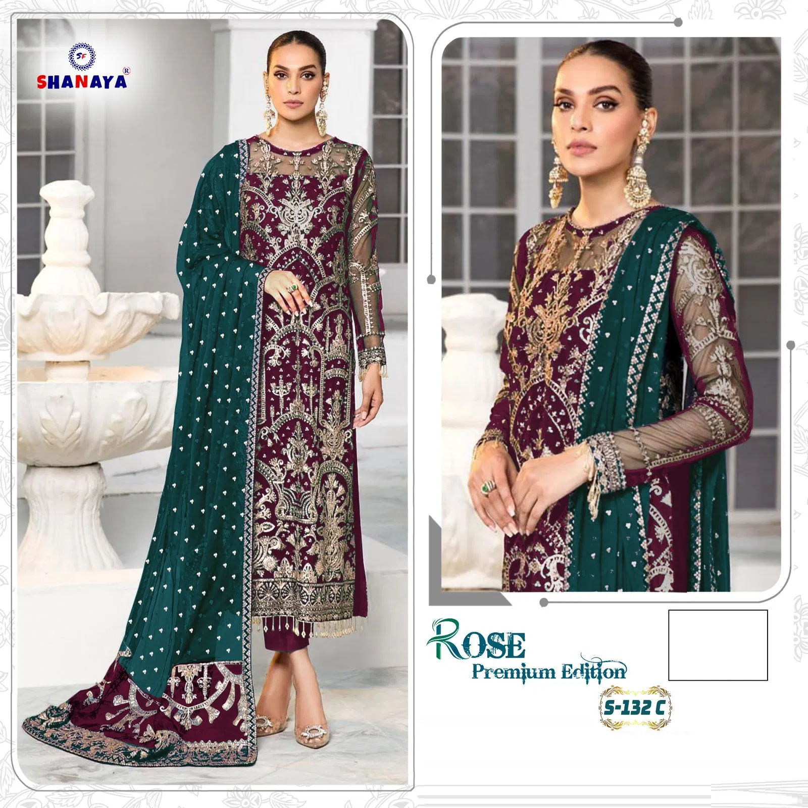 Rose Premium Edition S 132 By Shanaya Pakistani Suit Catalog